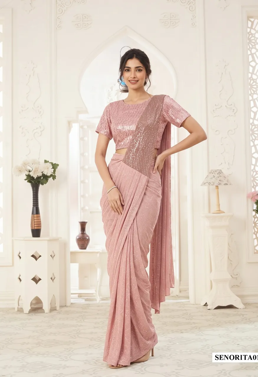 Mahotsav  Mohmanthan Senorita Designer Ready-to-Wear Drape Sarees with Sequence Work
