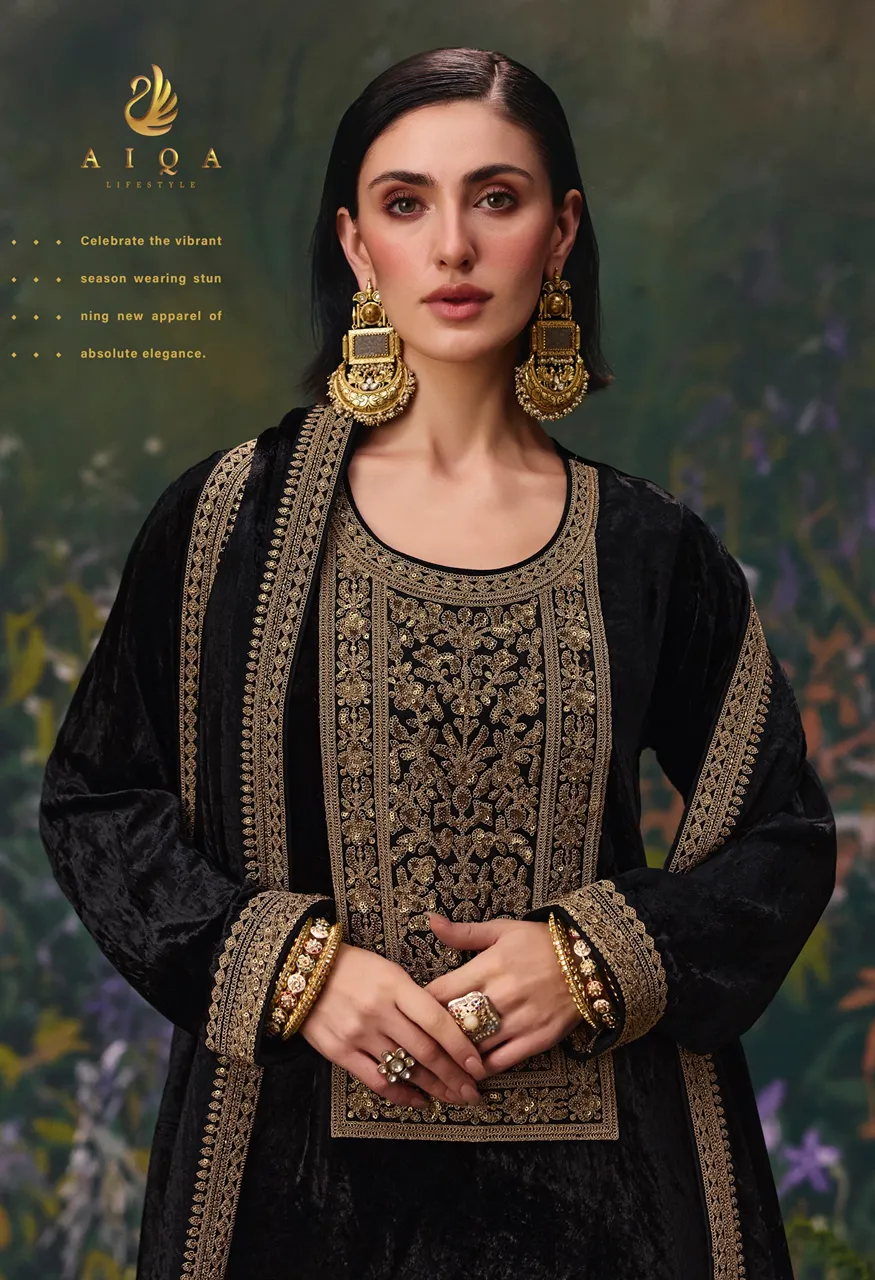 Aiqa Divine Elegance Top Bottom Fabric Catalog — Wholesale Pakistani Suits, Vardan Ethnic wholesale from Surat — Photo 3