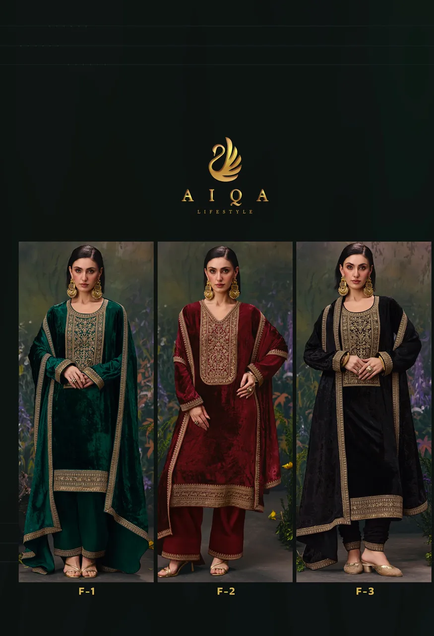 Aiqa Divine Elegance Top Bottom Fabric Catalog — Wholesale Pakistani Suits, Vardan Ethnic wholesale from Surat — Photo 15