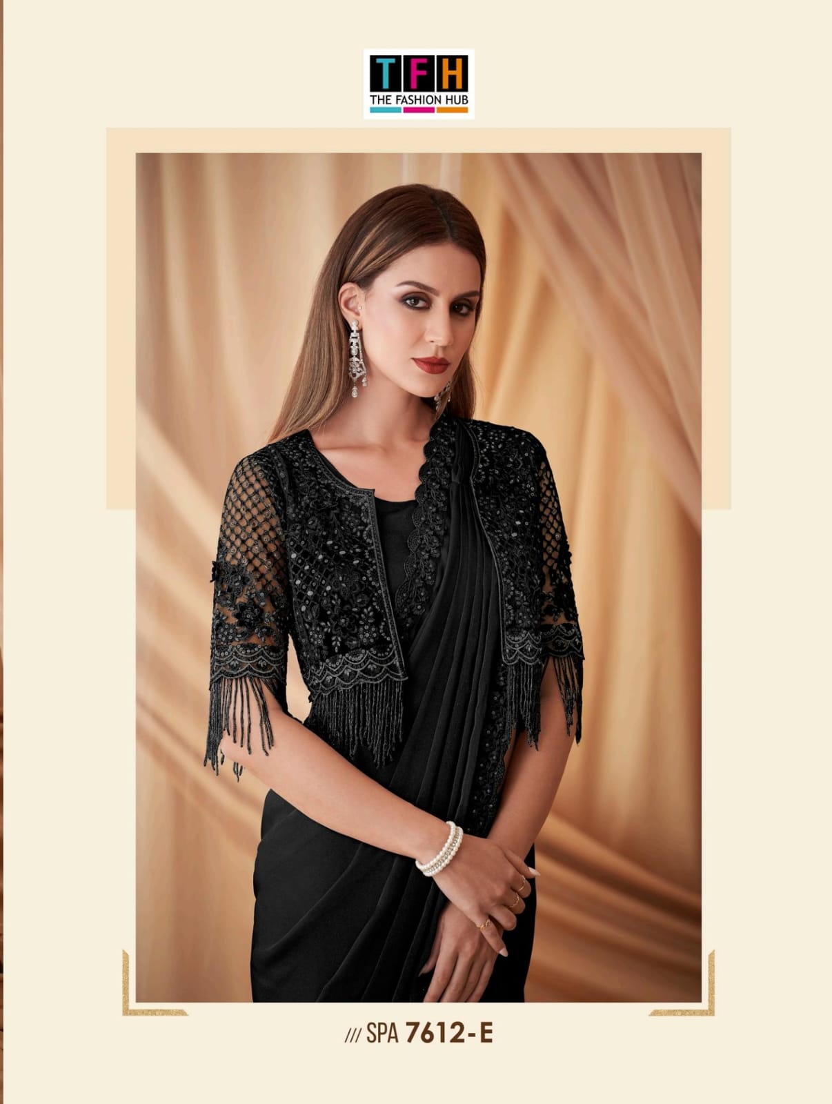 Tfh Sparkle Hits 7612 Designer Party Wear 3 Piece Set with Jacket — Wholesale Pakistani Suits, Vardan Ethnic wholesale from Surat — Photo 7