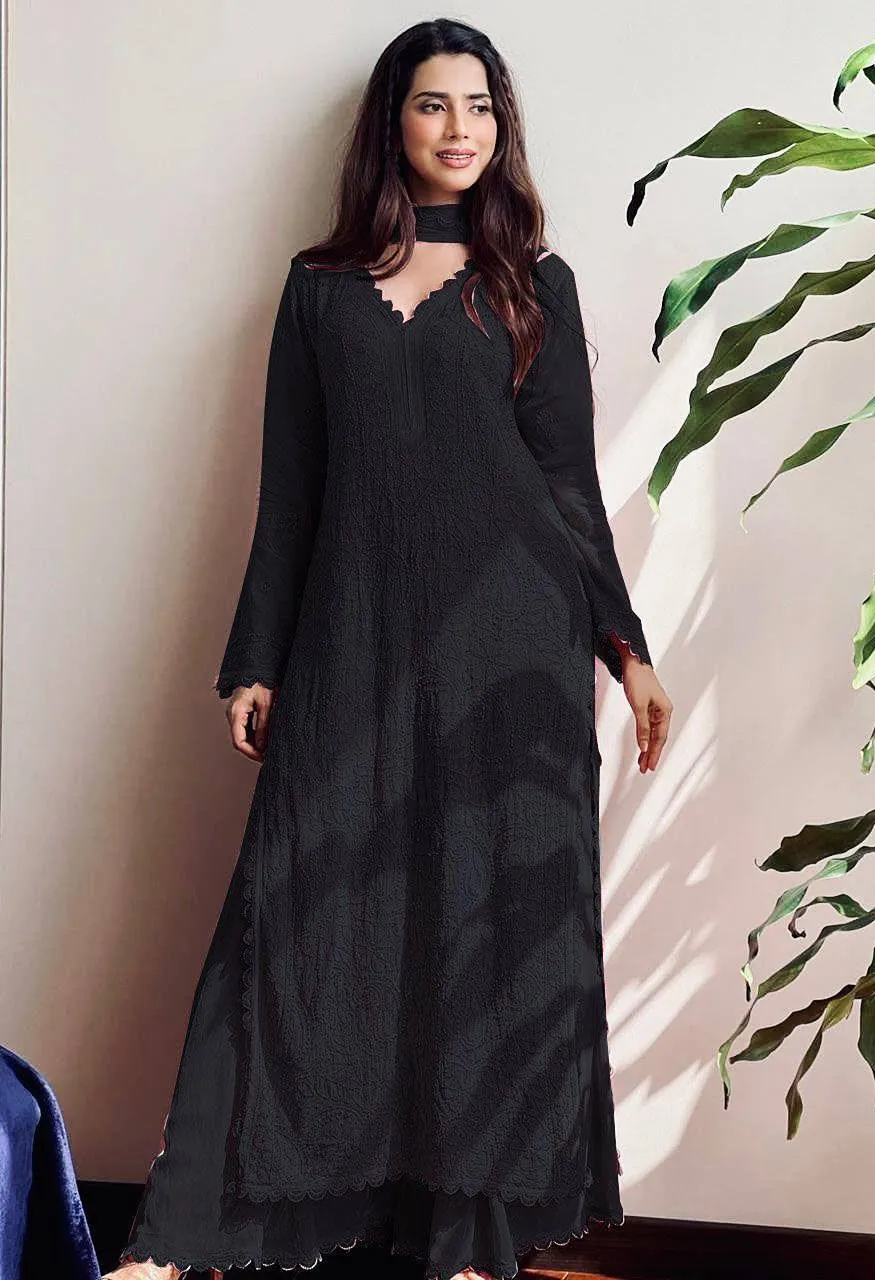 Be Bhanderi BE 170 Faux Georgette Embroidered Top Palazzo with Dupatta Set — Wholesale Kurtis, Vardan Ethnic wholesale from Surat — Photo 14