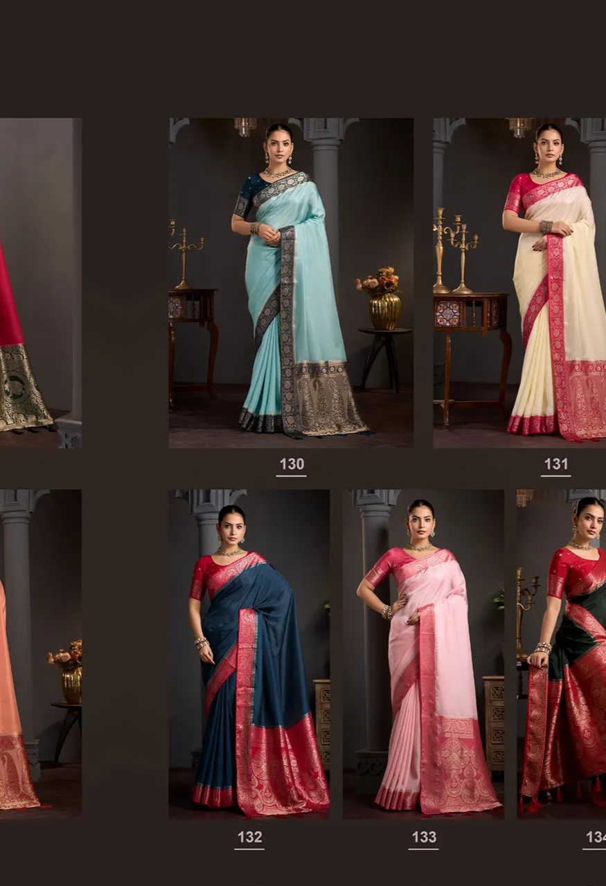 Manorama Rangbagh Premium Viscose Chaap Dyeing Saree with Zari Border — Singles, Vardan Ethnic wholesale from Surat — Photo 11