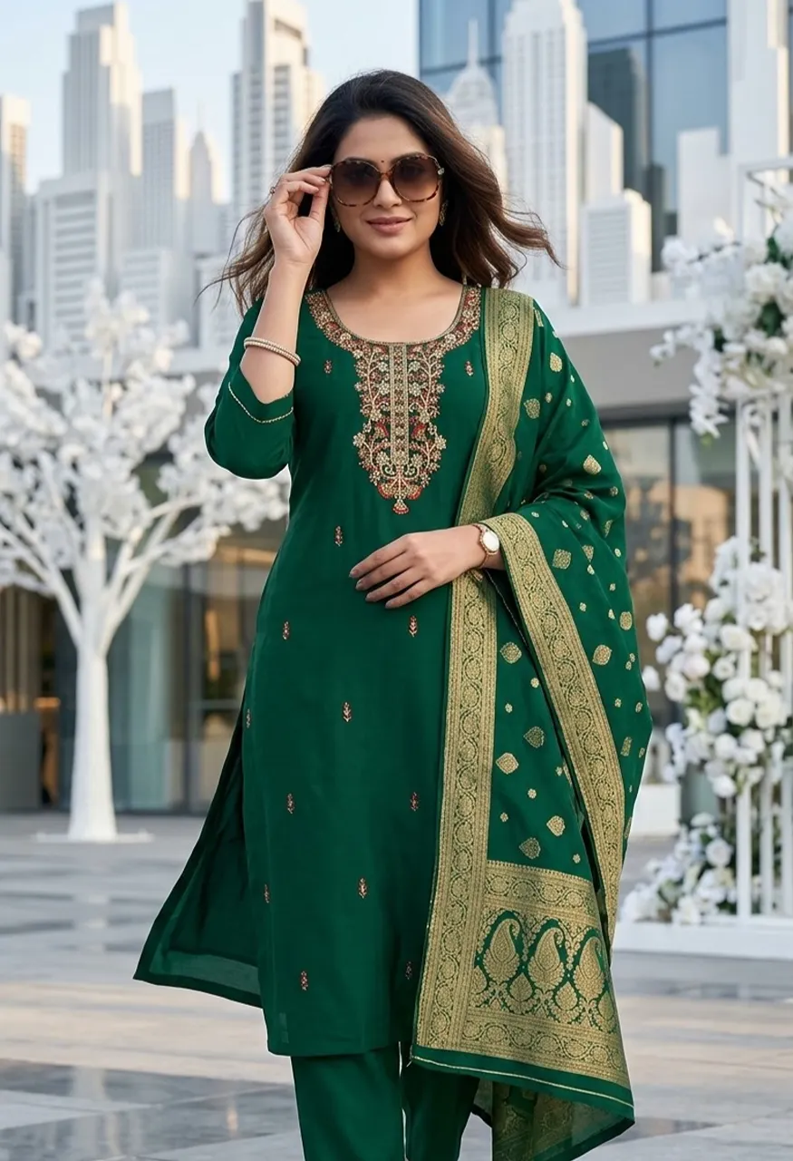 Gauri Designer Top Bottom Dupatta Set  Ready to Ship