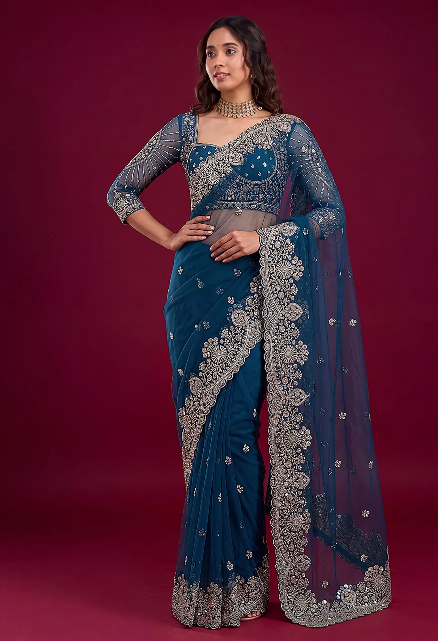 Amoha Design No. 102417 Beads Work Blouse — Singles, Vardan Ethnic wholesale from Surat — Photo 3