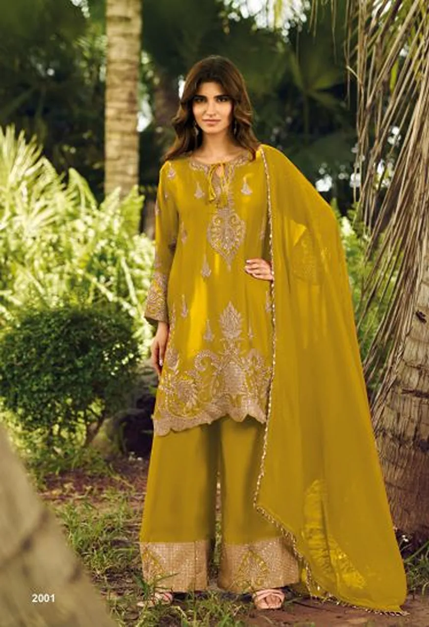 Your Choice Cuba Vol 1 Chinon Beats Work Designer Salwar Kameez Collection — Wholesale Salwar Suits, Your Choice wholesale from Surat — view 2