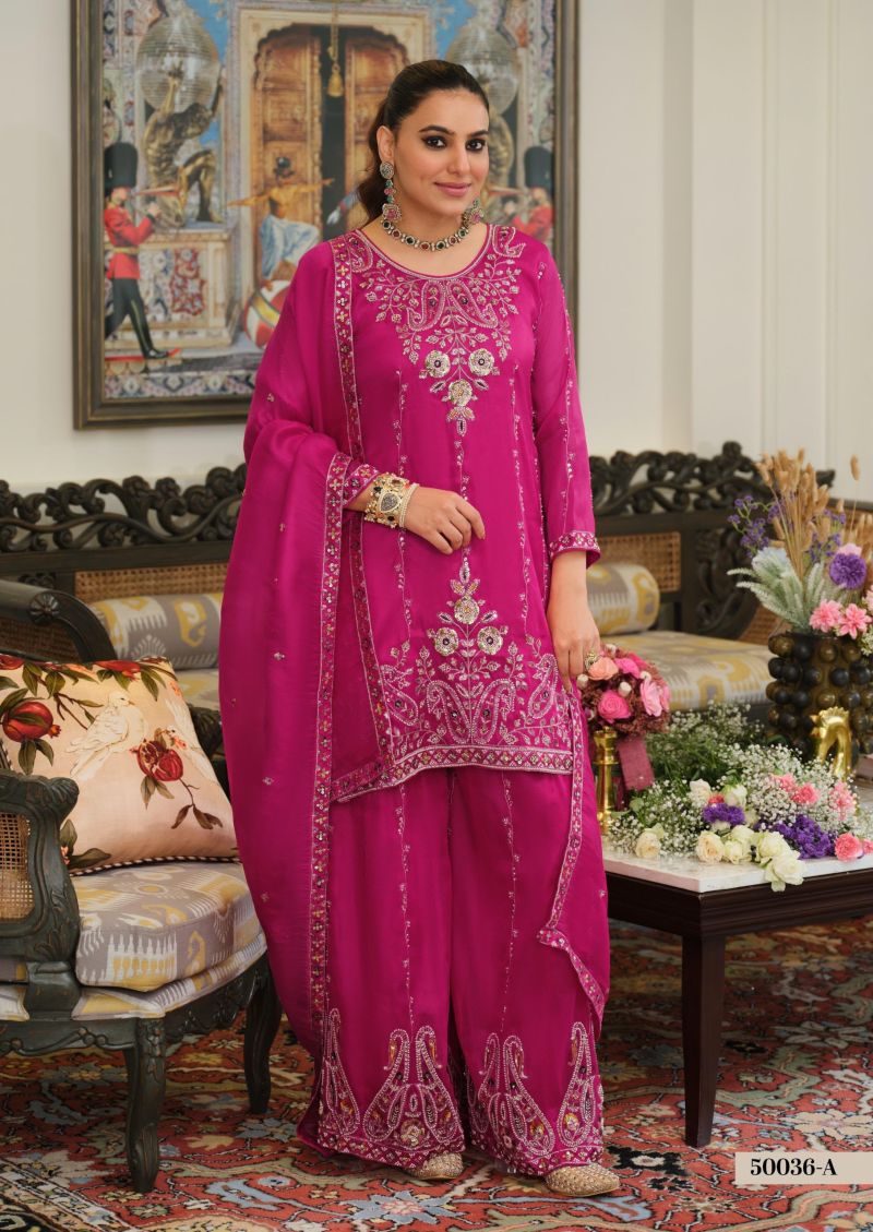 Zaveri D 50036 A And B Simar Silk Embroidered Designer Salwar Kameez Catalog