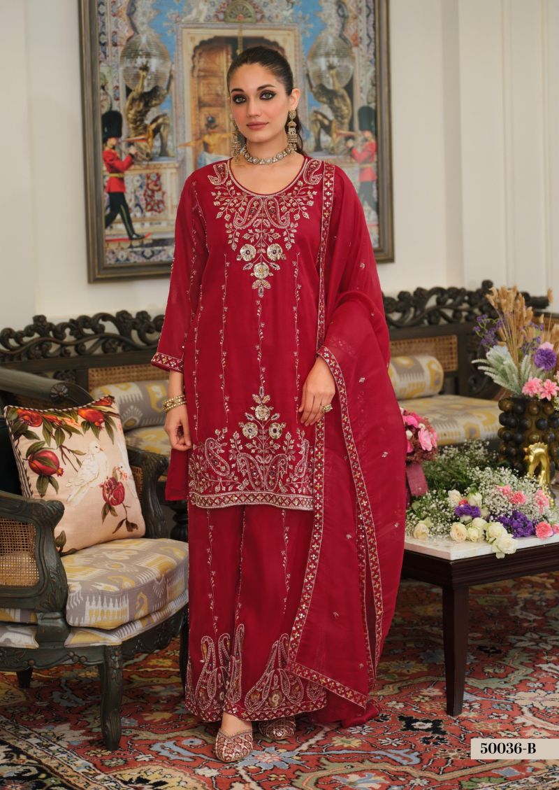 Zaveri D 50036 A And B Simar Silk Embroidered Designer Salwar Kameez Catalog — Wholesale Salwar Suits, Eba Lifestyle wholesale from Surat — view 3