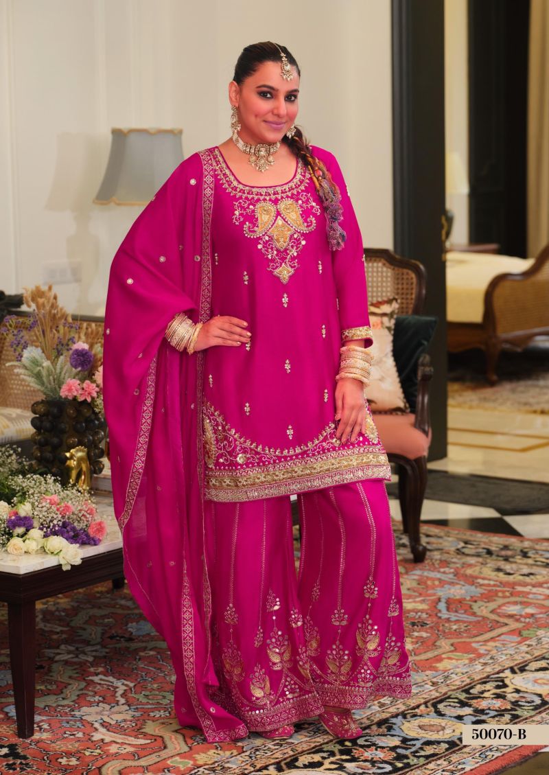 Zaveri D 50070 A And B Chinon Beats Work Designer Salwar Kameez Catalog — Wholesale Salwar Suits, Eba Lifestyle wholesale from Surat — view 2