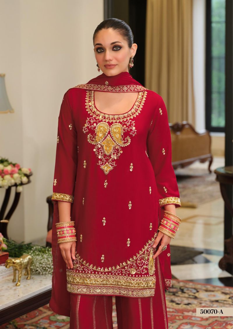 Zaveri D 50070 A And B Chinon Beats Work Designer Salwar Kameez Catalog — Wholesale Salwar Suits, Eba Lifestyle wholesale from Surat — view 4