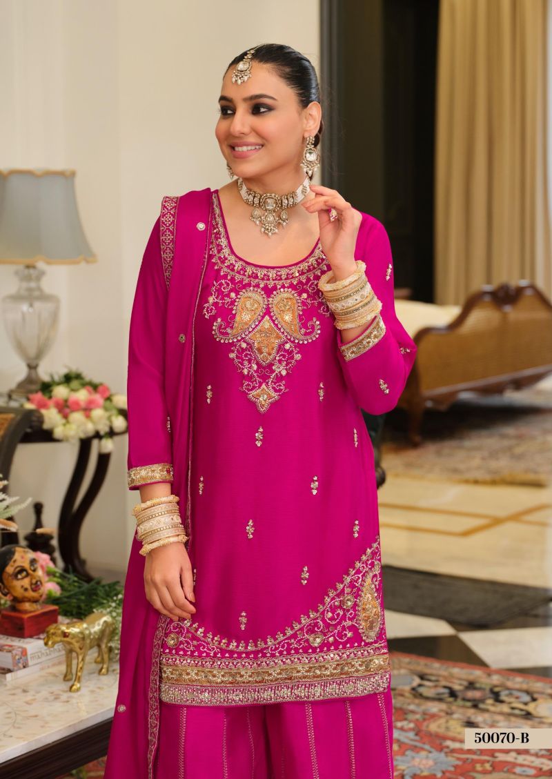 Zaveri D 50070 A And B Chinon Beats Work Designer Salwar Kameez Catalog — Wholesale Salwar Suits, Eba Lifestyle wholesale from Surat — view 3