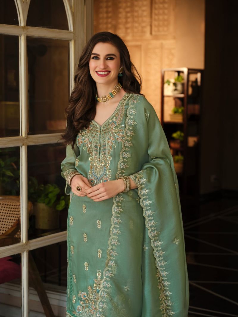 Zaveri D 50138 Green Simar Beats Work Designer Salwar Kameez Collection — Wholesale Salwar Suits, Eba Lifestyle wholesale from Surat — Photo 2