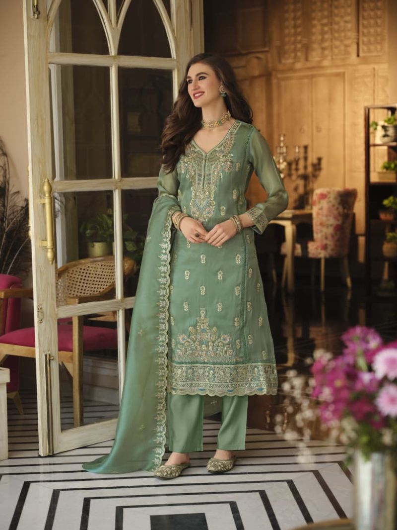 Zaveri D 50138 Green Simar Beats Work Designer Salwar Kameez Collection — Wholesale Salwar Suits, Eba Lifestyle wholesale from Surat — Photo 3