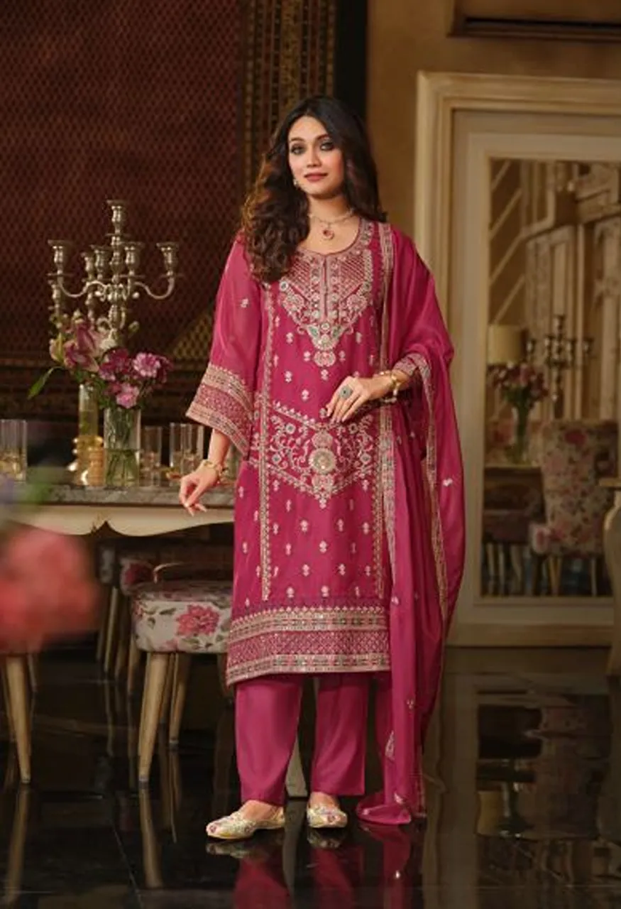 Zaveri Dastur Vol 2 Soft Organza Embroidered Salwar Kameez Collection — Wholesale Salwar Suits, ZAVERI wholesale from Surat — Photo 3