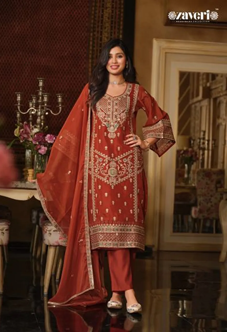 Zaveri Dastur Vol 2 Soft Organza Embroidered Salwar Kameez Collection