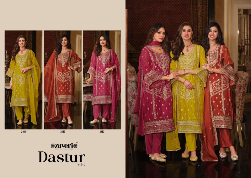 Zaveri Dastur Vol 2 Soft Organza Embroidered Salwar Kameez Collection — Wholesale Salwar Suits, ZAVERI wholesale from Surat — Photo 2