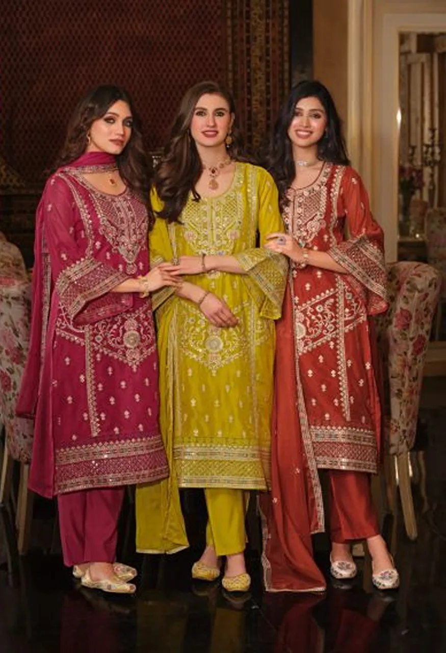 Zaveri Dastur Vol 2 Soft Organza Embroidered Salwar Kameez Collection — Wholesale Salwar Suits, ZAVERI wholesale from Surat — Photo 4