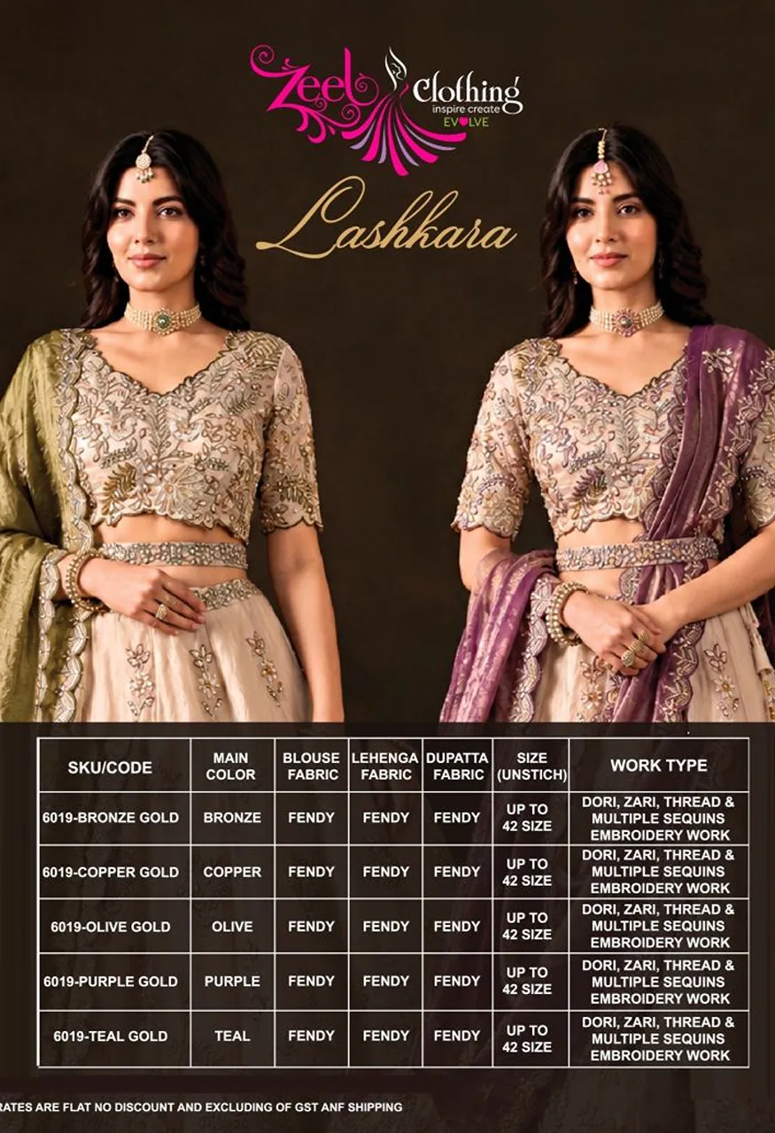 Zeel Lashkara Fendy Silk With Sequence Work Lehenga Choli Collection — Lehenga, Zeel wholesale from Surat — Photo 10