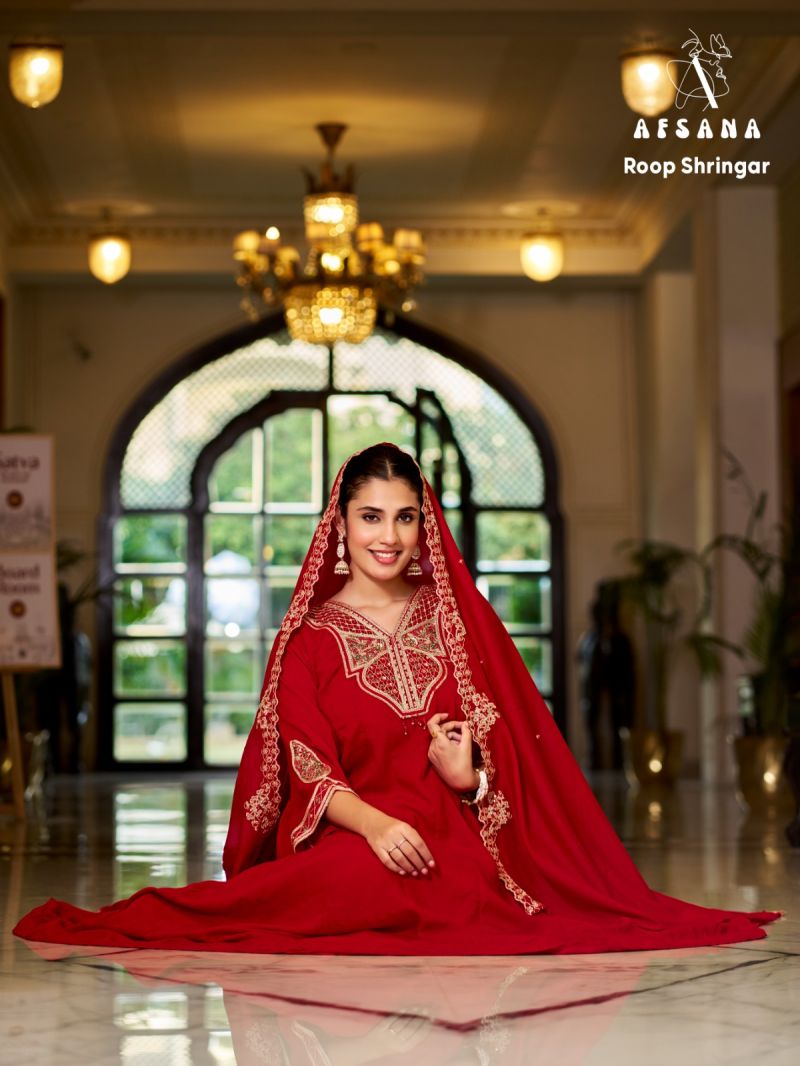 Afsana Roop Shringar Narangi Silk Embroidered Designer Salwar Kameez — Kurti, Vardan Ethnic wholesale from Surat — Photo 6