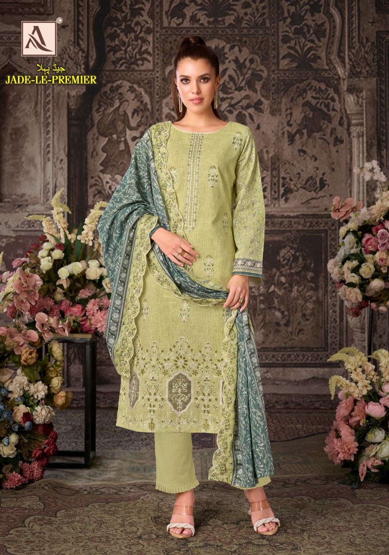Alok Jade Le Premier Pure Cambric Cotton Printed Dress Material Collection — Wholesale Salwar Suits, Alok Suits wholesale from Surat — Photo 6