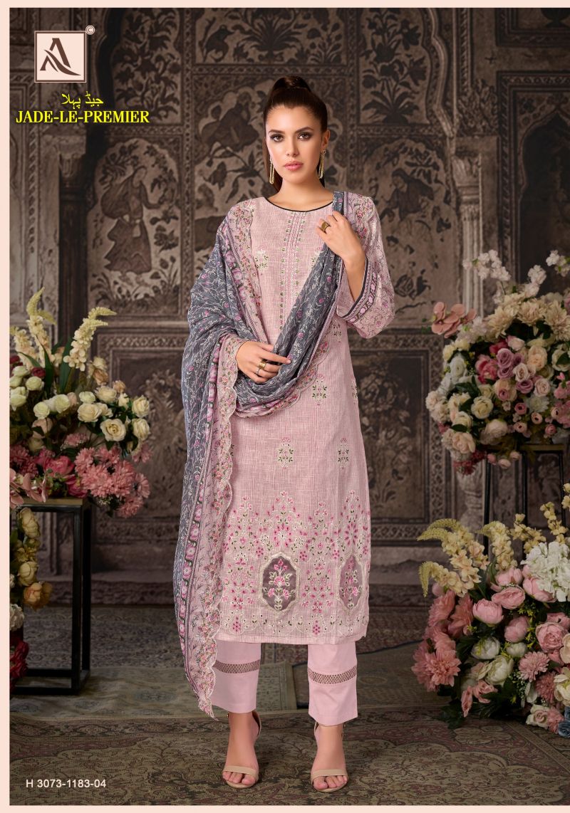 Alok Jade Le Premier Pure Cambric Cotton Printed Dress Material Collection — Wholesale Salwar Suits, Alok Suits wholesale from Surat — Photo 2