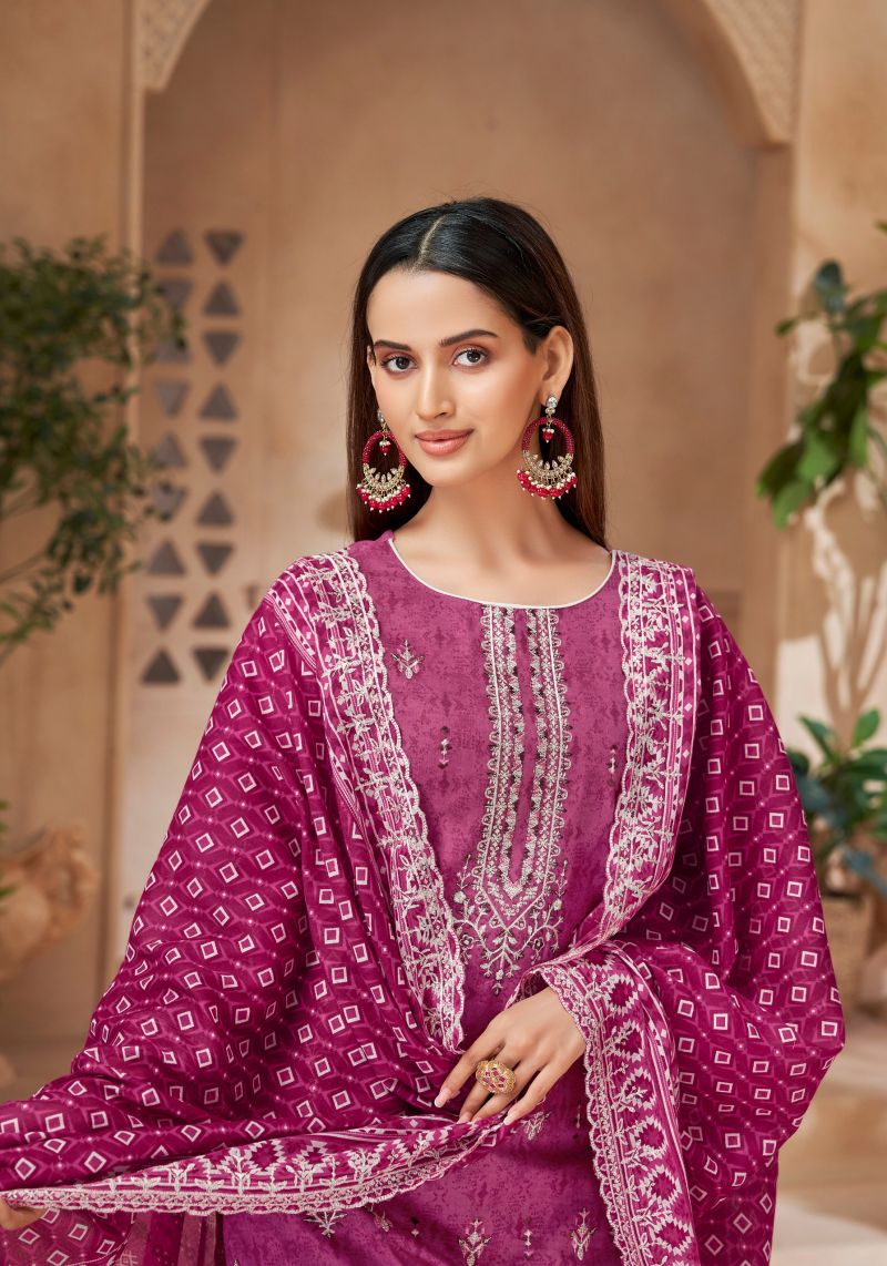 Alok Pak Bin Saeed Edition 5 Cambric Cotton Printed Dress Material