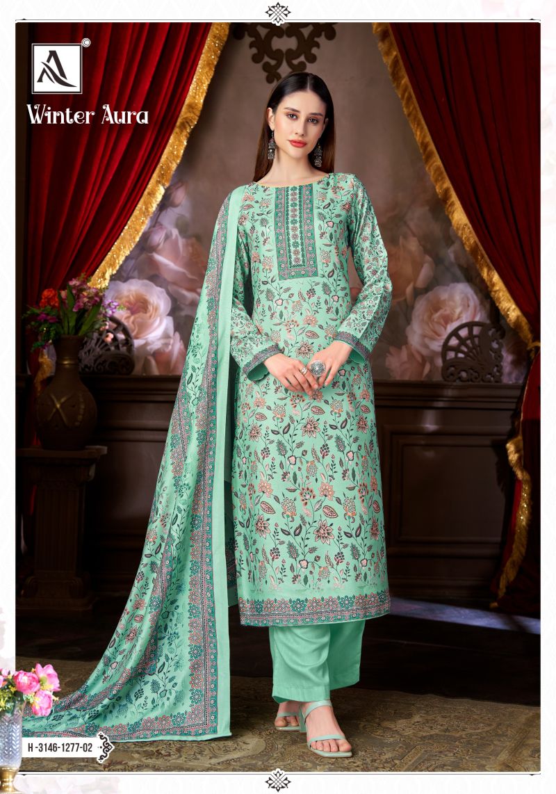 Alok Winter Aura Premium Viscose Pashmina Salwar Kameez — Wholesale Salwar Suits, Alok Suits wholesale from Surat — view 2