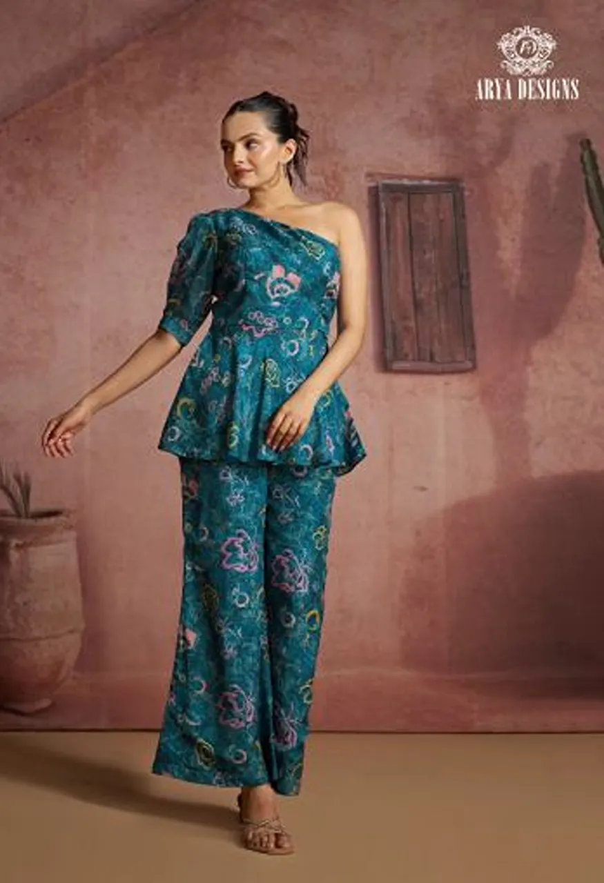 Arya Enigma Vol 4 Muslin Silk Printed Indo Western Collection — Indo Western, Arya wholesale from Surat — Photo 5