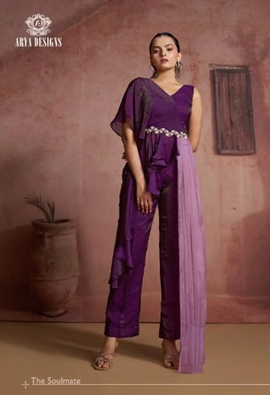 Arya Enigma Vol 4 Muslin Silk Printed Indo Western Collection