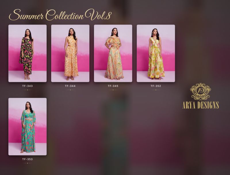 Arya Summer Collection Vol 8 Organza Printed Indo Western Party Wear Collection — Indo Western, Arya wholesale from Surat — Photo 8