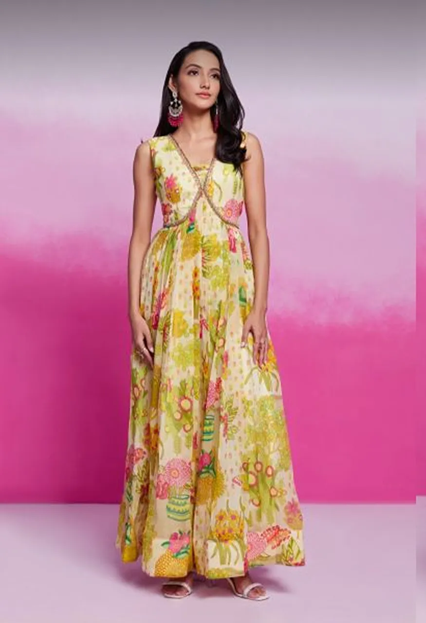 Arya Summer Collection Vol 8 Organza Printed Indo Western Party Wear Collection — Indo Western, Arya wholesale from Surat — Photo 5