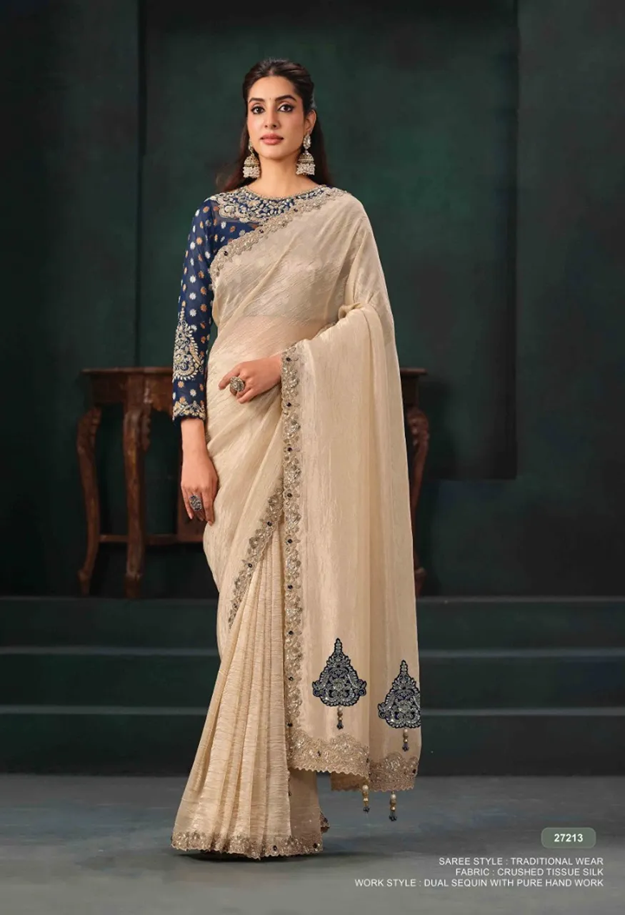 Mahotsav Mohmanthan 27200 Zaahira Festive Designer Saree Collection — Designer Partywear Sarees, Mahotsav wholesale from Surat — Photo 7