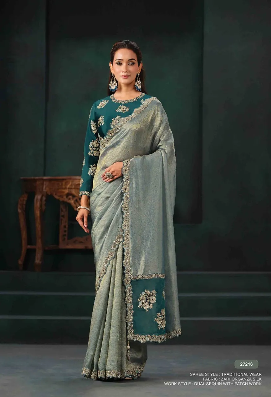 Mahotsav Mohmanthan 27200 Zaahira Festive Designer Saree Collection — Designer Partywear Sarees, Mahotsav wholesale from Surat — Photo 6