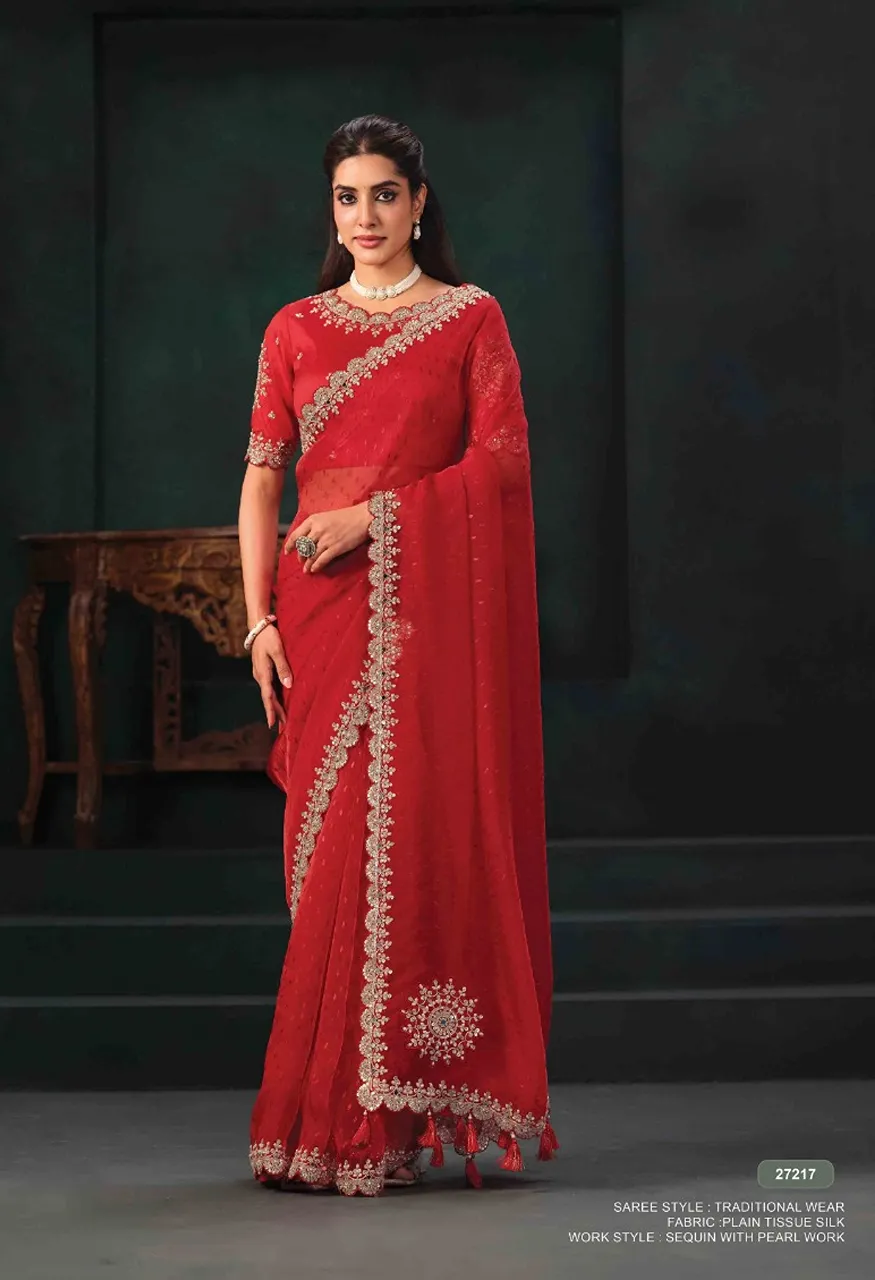 Mahotsav Mohmanthan 27200 Zaahira Festive Designer Saree Collection — Designer Partywear Sarees, Mahotsav wholesale from Surat — Photo 5