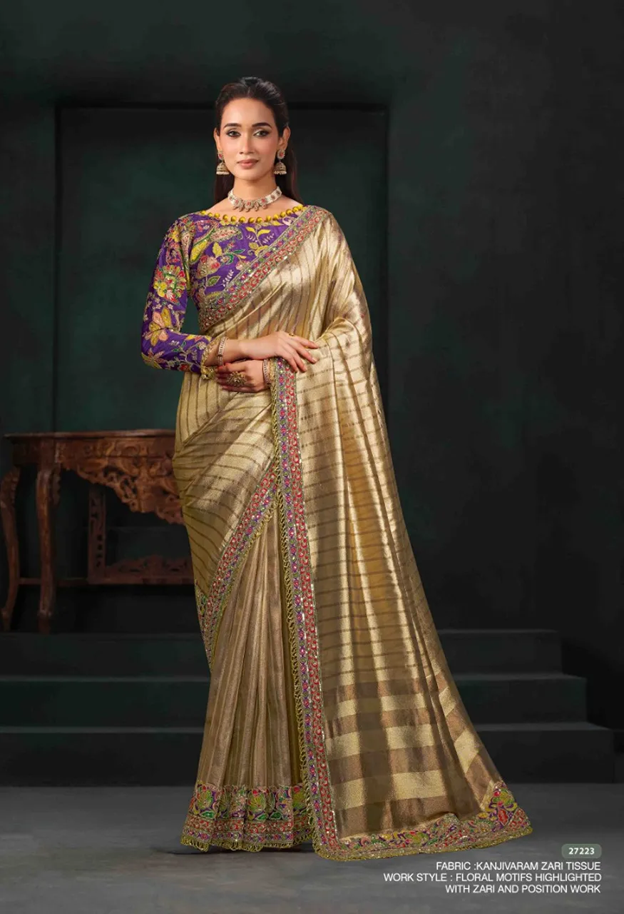 Mahotsav Mohmanthan 27200 Zaahira Festive Designer Saree Collection — Designer Partywear Sarees, Mahotsav wholesale from Surat — Photo 3