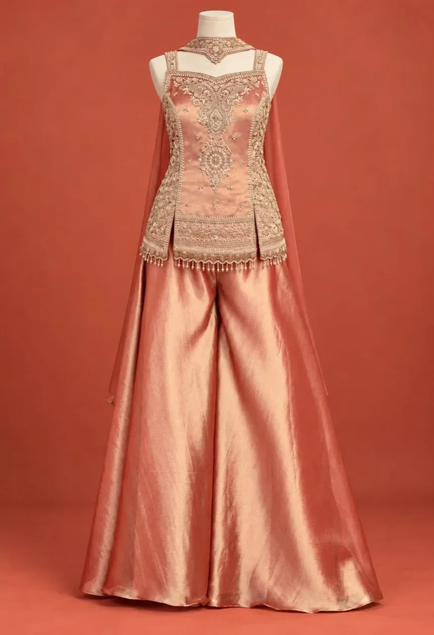Aurraa Kanjivaram Premium Silk Beads Work Indo Western Collection — Wholesale Salwar Suits, Vardan Ethnic wholesale from Surat — view 5