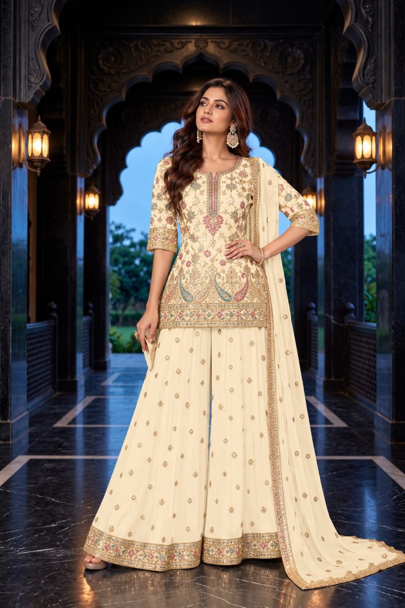 Aurraa Sundari Chinon Silk Embroidered Designer Salwar Kameez Collection — Wholesale Salwar Suits, Vardan Ethnic wholesale from Surat — Photo 3