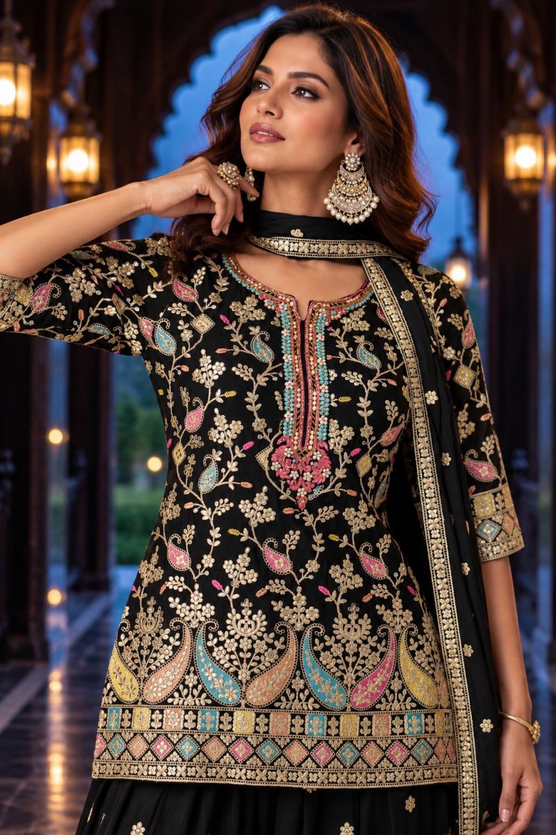 Aurraa Sundari Chinon Silk Embroidered Designer Salwar Kameez Collection — Wholesale Salwar Suits, Vardan Ethnic wholesale from Surat — Photo 2