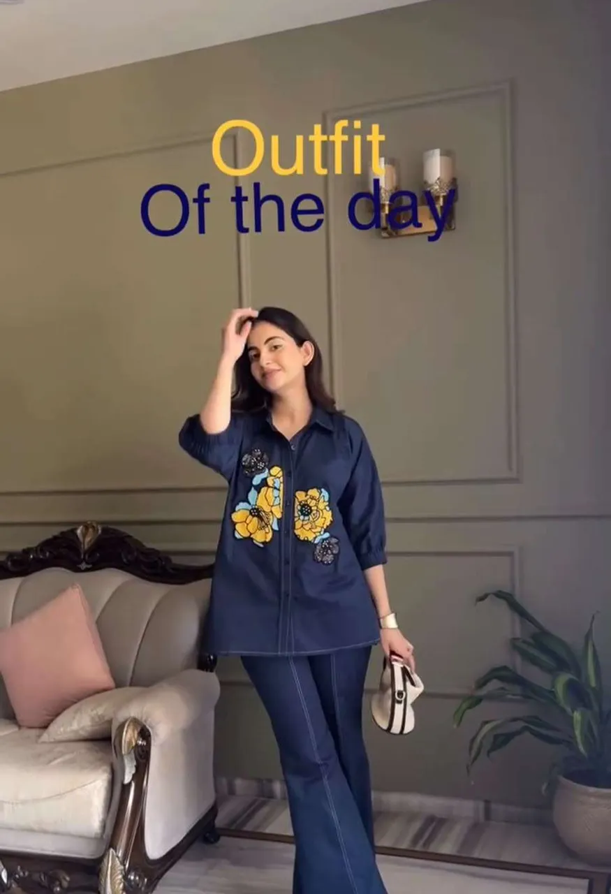 Be 512 Cotton Embroidered Worked Fancy Co-ord Set