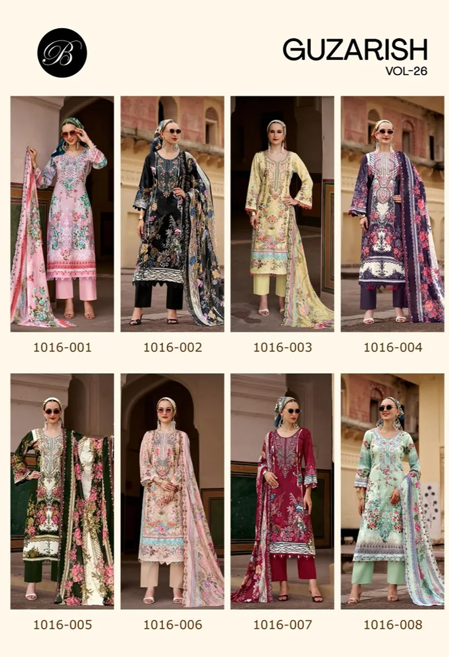 Belliza Guzarish Vol 26 Pure Cotton Digital Printed Embroidered Dress Material with Bottom &amp; Dupatta — Wholesale Salwar Suits, Belliza Designer wholesale from Surat — view 11