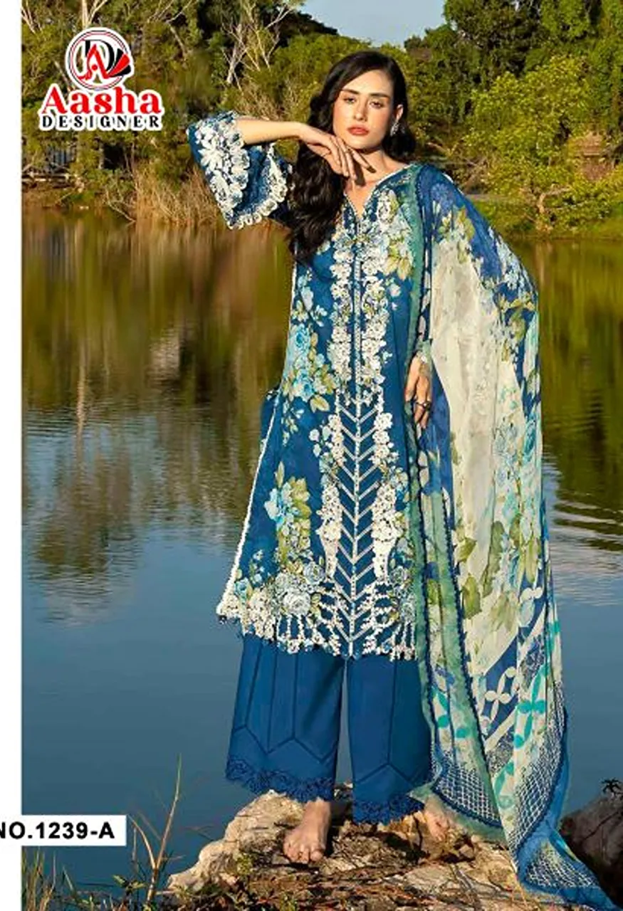 Belliza Naira Vol 158 Cotton Digital Print Embroidered Dress Material Wholesale