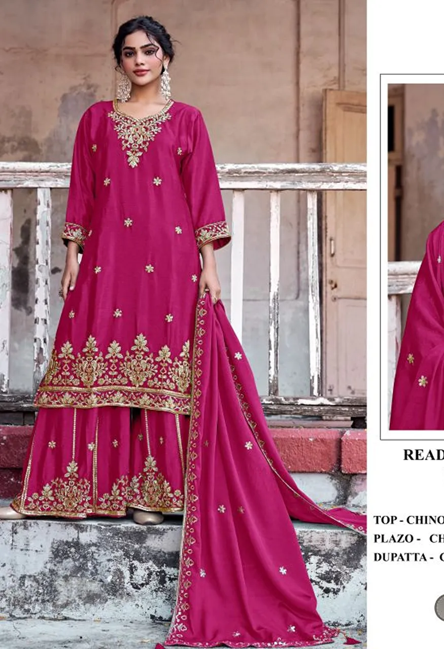 Bilqis B 279 A to D Readymade Chinon Heavy Beads Embroidered Salwar Kameez