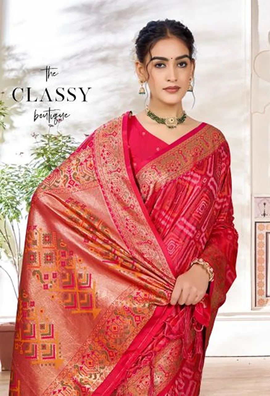Bunawat Bandhani Silk 2 Soft Silk Zari Weaving Saree Collection Wholesale Sarees