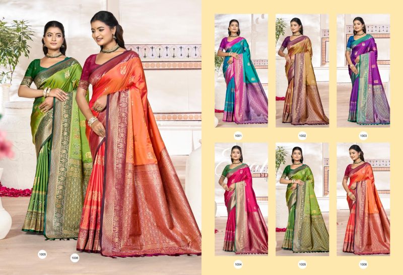 Bunawat Kavya Silk Soft Silk Woven Work Festival Saree Wholesale — Wholesale Sarees, Bunawat wholesale from Surat — view 8