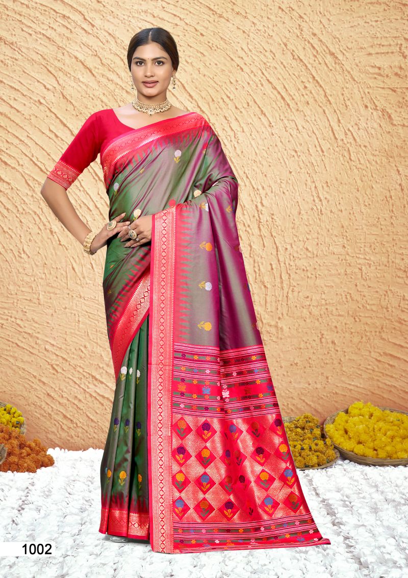 Bunawat Shennai Silk 2 Silk Woven Wedding Wear Saree — Wholesale Sarees, Bunawat wholesale from Surat — view 6