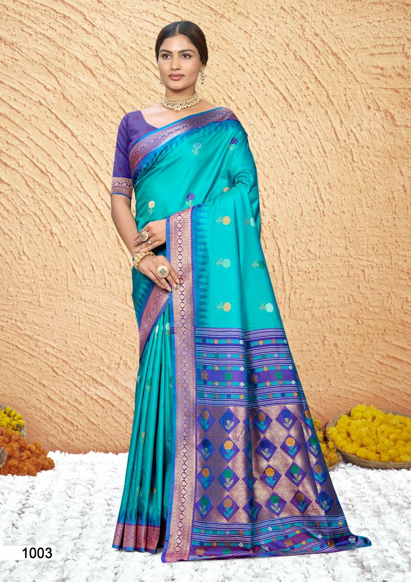 Bunawat Shennai Silk 2 Silk Woven Wedding Wear Saree — Wholesale Sarees, Bunawat wholesale from Surat — view 5