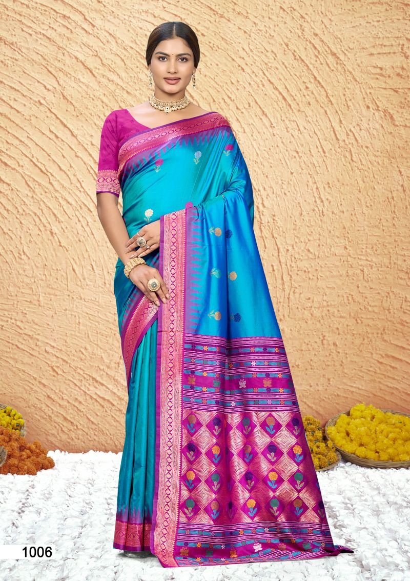 Bunawat Shennai Silk 2 Silk Woven Wedding Wear Saree — Wholesale Sarees, Bunawat wholesale from Surat — view 4