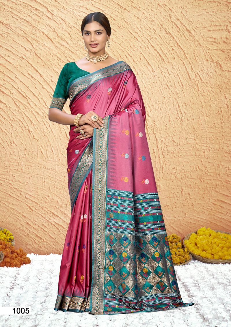 Bunawat Shennai Silk 2 Silk Woven Wedding Wear Saree — Wholesale Sarees, Bunawat wholesale from Surat — view 2