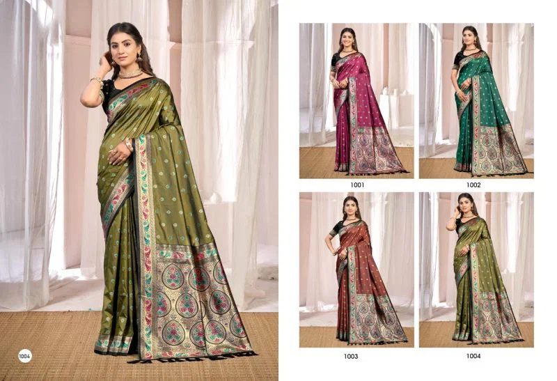 Bunawat Sonam Silk Vol 4 Soft Silk Zari Weaving Party Wear Saree Wholesale — Wholesale Sarees, Bunawat wholesale from Surat — Photo 6