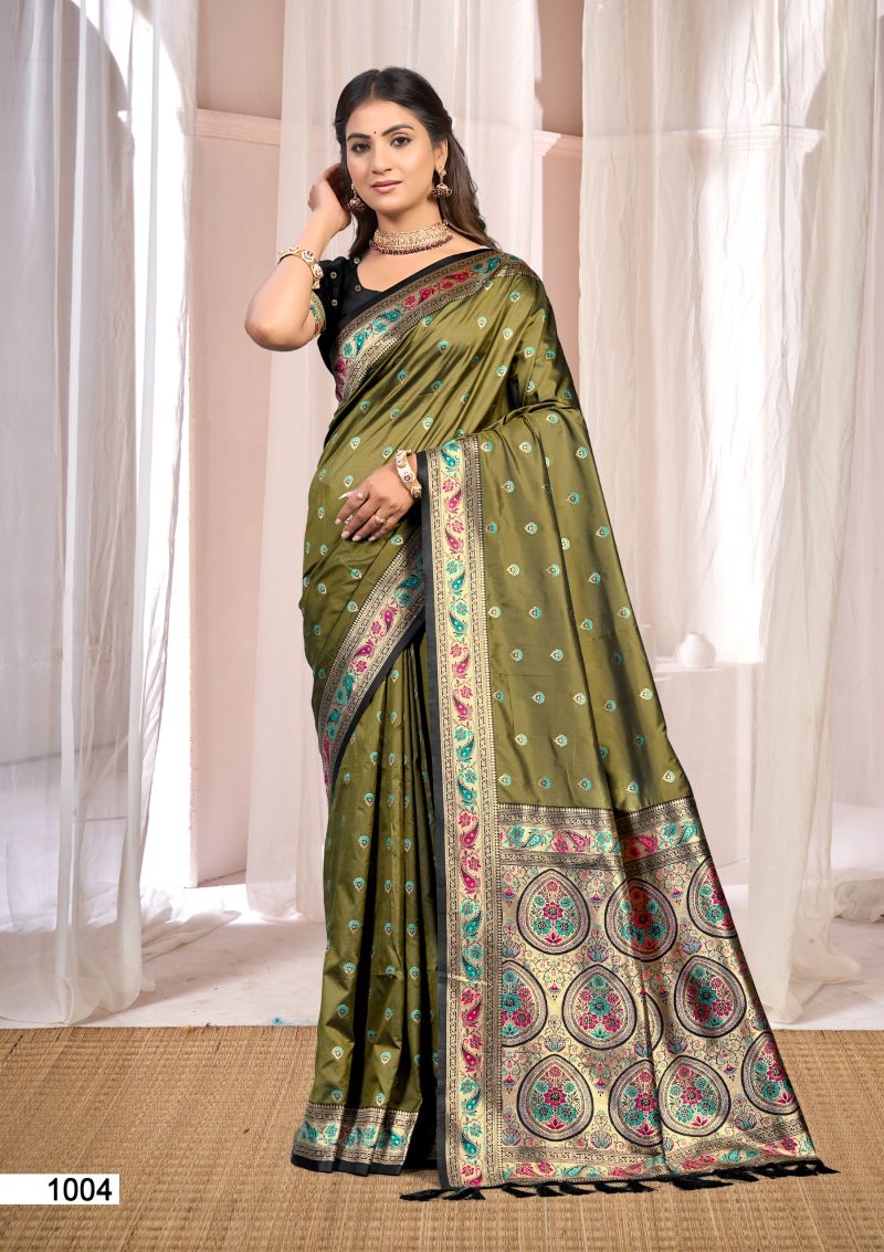Bunawat Sonam Silk Vol 4 Soft Silk Zari Weaving Party Wear Saree Wholesale