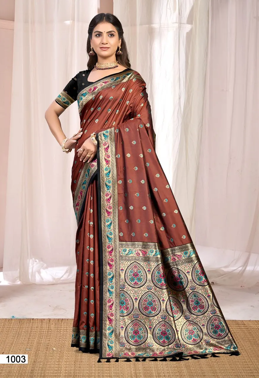 Bunawat Sonam Silk Vol 4 Soft Silk Zari Weaving Party Wear Saree Wholesale — Wholesale Sarees, Bunawat wholesale from Surat — Photo 2